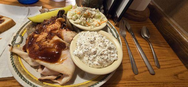 Combination dinner with brisket and turkey