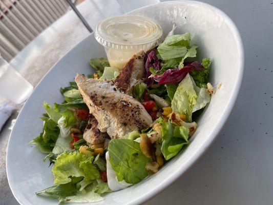 Balsamic & Roasted Veggie Salad with Mahi Mahi!!