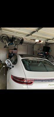 Electric Porsche Taycan charching