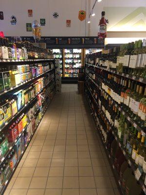 Part of the new beer and wine selection