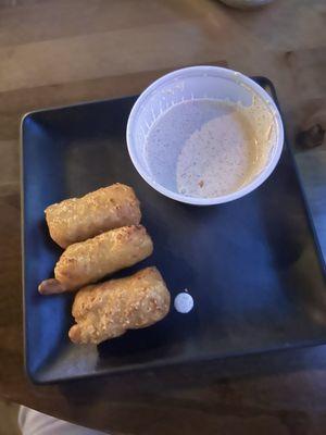 Cheese curds with spicy ranch