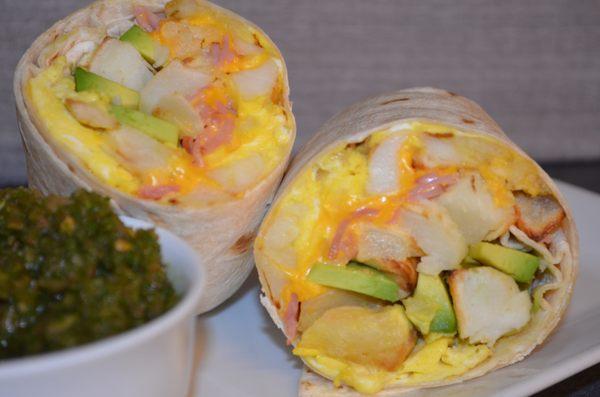 Breakfast Burrito ALL DAY with House Made Fresh Salsa!