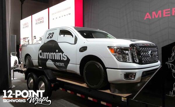 "Project Triple Nickel" custom advertising wrap for Nissan USA featured at the 2015 SEMA Show.