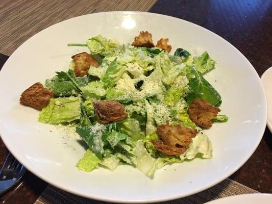 50/50 Hearts of Romaine & Baby Kale with Parmesan & Croutons $12