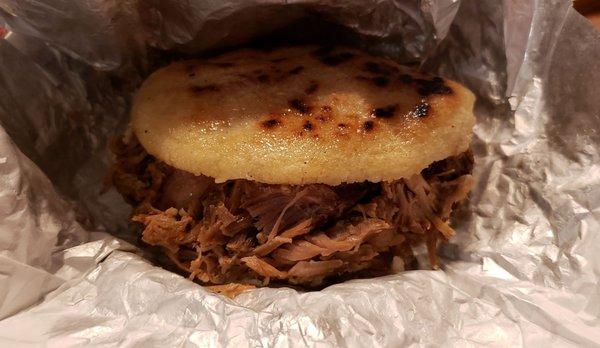 Pork arepa