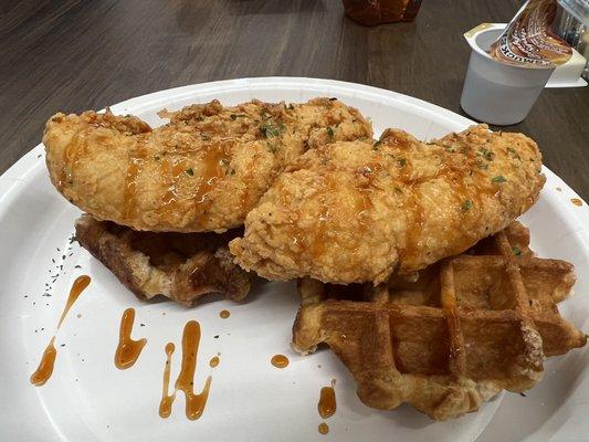 Chicken and waffles