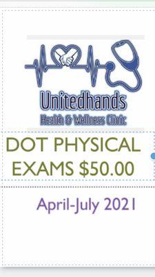 DOT PHYSICAL EXAMS DEALS