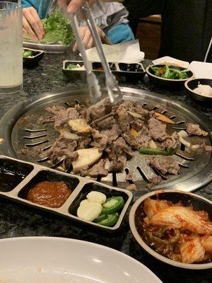 Korean BBQ with sides!