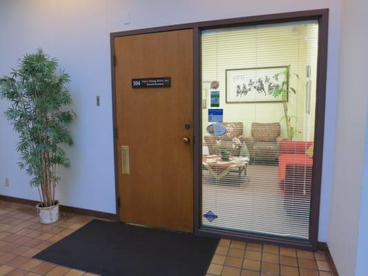 Our office suite, on the right as you enter the foyer.