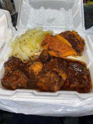 Oxtail cabbage & yams