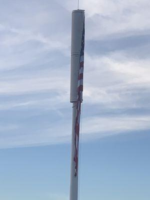 Flag...needs to be replaced!!! Really a shredded flag!