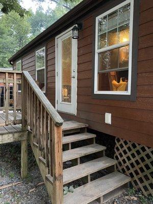 Front door of the cabin