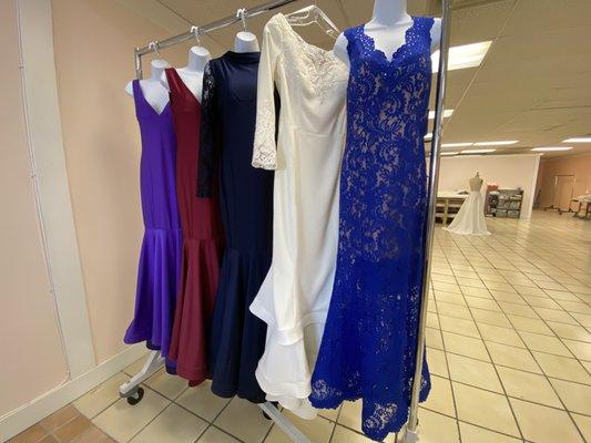 Selection of pre-made gowns