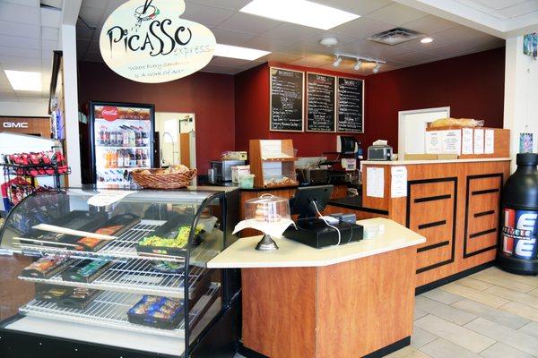 Our Picasso Express Cafe, serving fresh food, beverages and snacks.