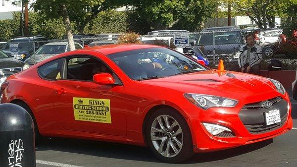 My son at the Dmv ready to take his driving test.