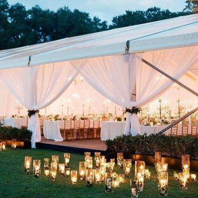 Event tent in the back yard