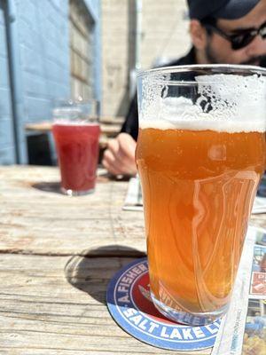 Unique offering of local beers on the patio