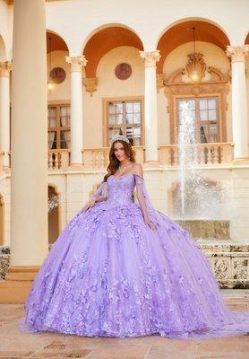 Come visit Christina's to experience this gorgeous Butterfly Quinceanera gown!