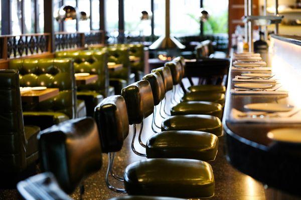 The Joe's counter overlooking the exhibition style open kitchen