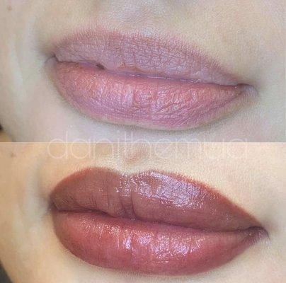 Lip Blush before and after