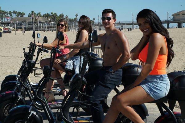 Cruise the boardwalk on a Hog in famous Surf City USA!