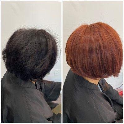 Before and After the double process