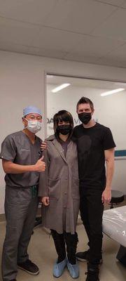 Dr. Lee with me and my husband, right after the procedure