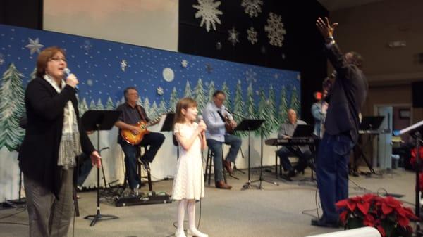 The church involves the whole family.  And they have a great music program led by Pastor T. Moore.