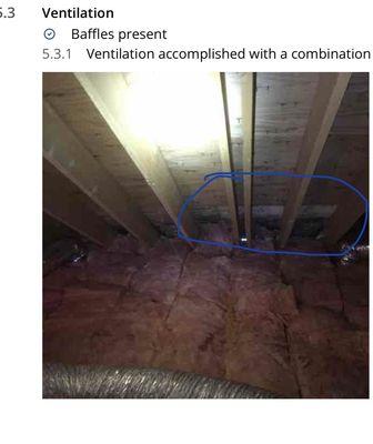 Clearly see mold present in Alan's own pictures in his report. He also states that their is proper ventilation, which is clearly not true...