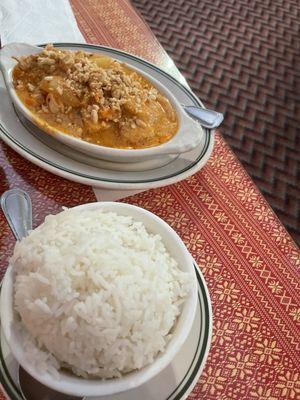 Massaman Curry & Side of Steamed Rice