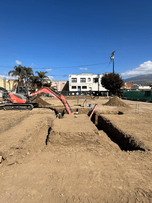 Footings dug out for new fire station in Santa Paula