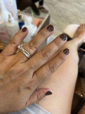 Basic mani (no shellac) color - "Camping Under the Stars"