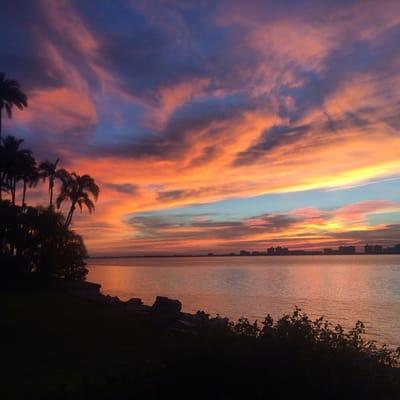 Gorgeous sunset from The Oaks parking lot