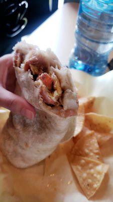 Bacon breakfast burrito