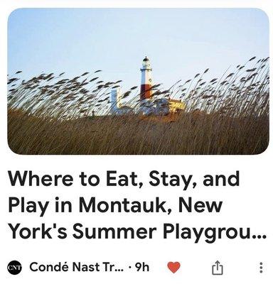 Eat, Drink & Be Merry at: Montauk! NYC.