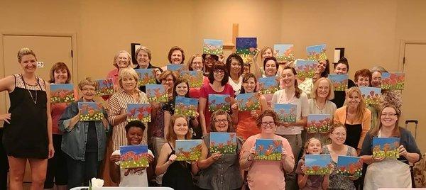 Art Mixer, mother's day mobile paint party at a church!