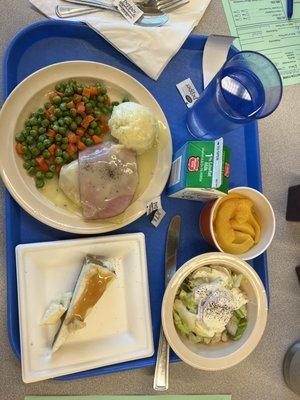 Tues meal served 11-2 pm. Excellent presentation.  Great Service! Yummy Lunch.