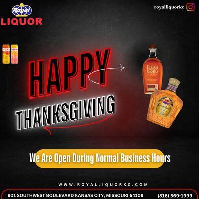 Happy Thanksgiving from everyone at Royal Liquor in Kansas City, MO!