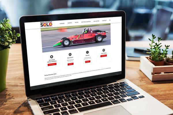 Website design and development for local car club SCCA Rocky Mountain Solo