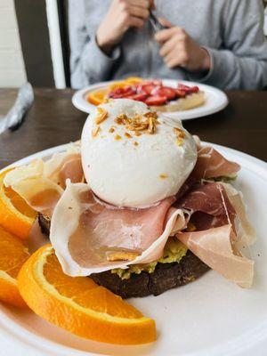 Burrata & Prosciutto in Avocado Toast