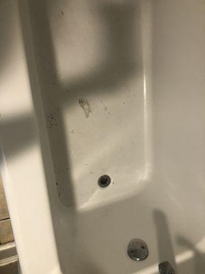 NASTY sticky stained bathtub