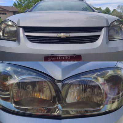 Chevy Cobalt headlights look CLEAN!