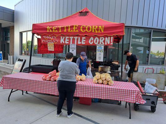 Kettle Corn stand on Wednesdays