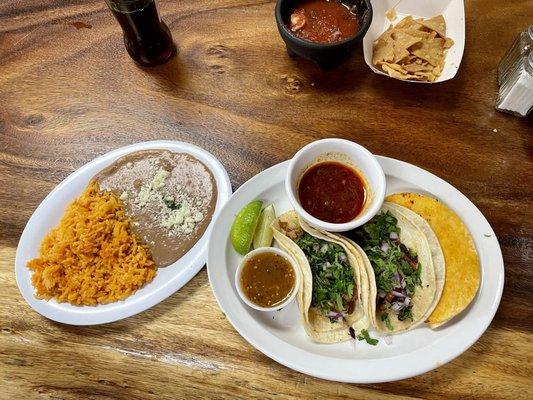 Taco Platter Queso birria taco Carnitas Taco Pollo Taco Taco Platter