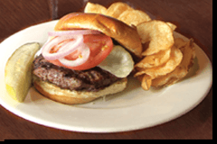 On Mondays the half pound steak burger is half price!