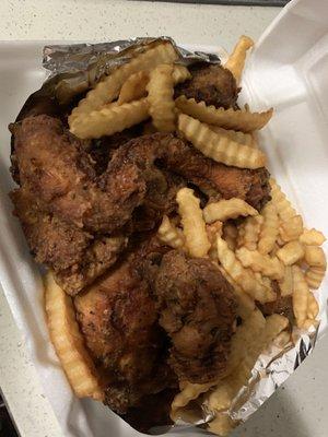 Chicken and French fries