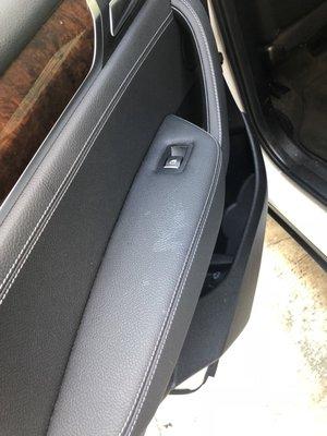 Stain on the door panel wasn't wiped off