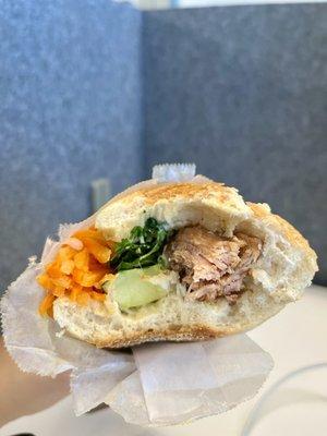 Inside of the Grilled Chicken Banh Mi ($10.75)