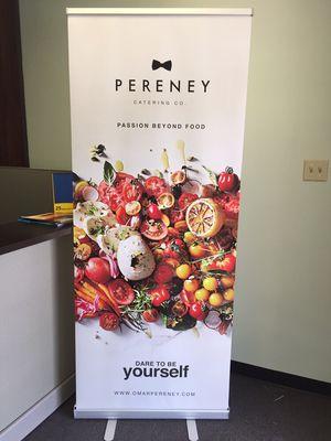 Banner 8' x 3' with retractable stand