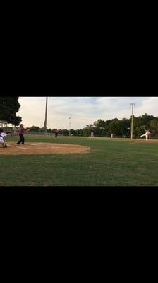 Looks like the pitcher was dancing. It was just the ground shacking when #2 smacked the ball!!